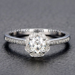 Reserved for deirdre84nj,Custom Made 7mm Round Forever Brilliant Engagement Ring - Lord of Gem Rings