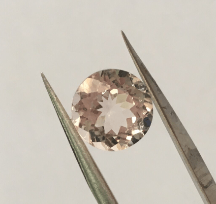 Reserved for diadrianalouis2013 Round Morganite Engagement Ring 1.5mm Diamond 14K Rose Gold