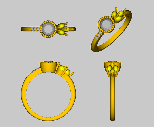 Reserved for Elaine, Morganite & opal Ring 14K Yellow Gold