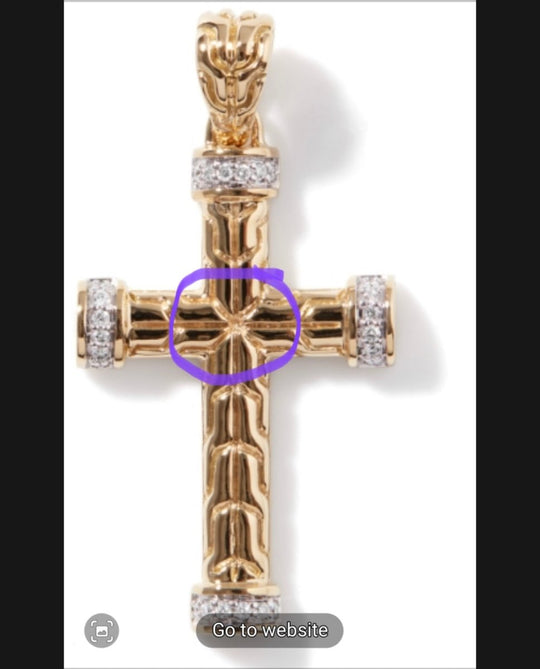 Reserved for Eric Custom Cross Pendant 14k White Gold