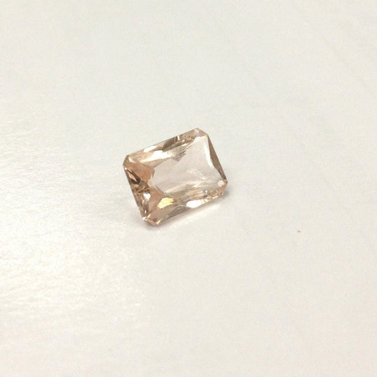 Reserved for Erika, Custom Emerald Cut Morganite Engagement Ring Set