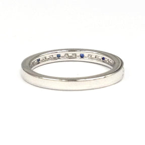 Reserved for Eva, Moissanite Wedding Band Half Ring 14K White Gold - Lord of Gem Rings
