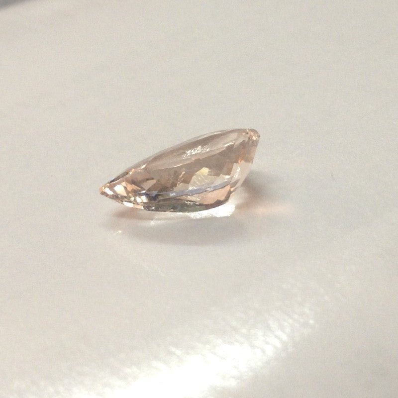 Reserved for Faye Peach Pear Morganite Engagement Ring 14K Rose Gold 8x12mm - Lord of Gem Rings