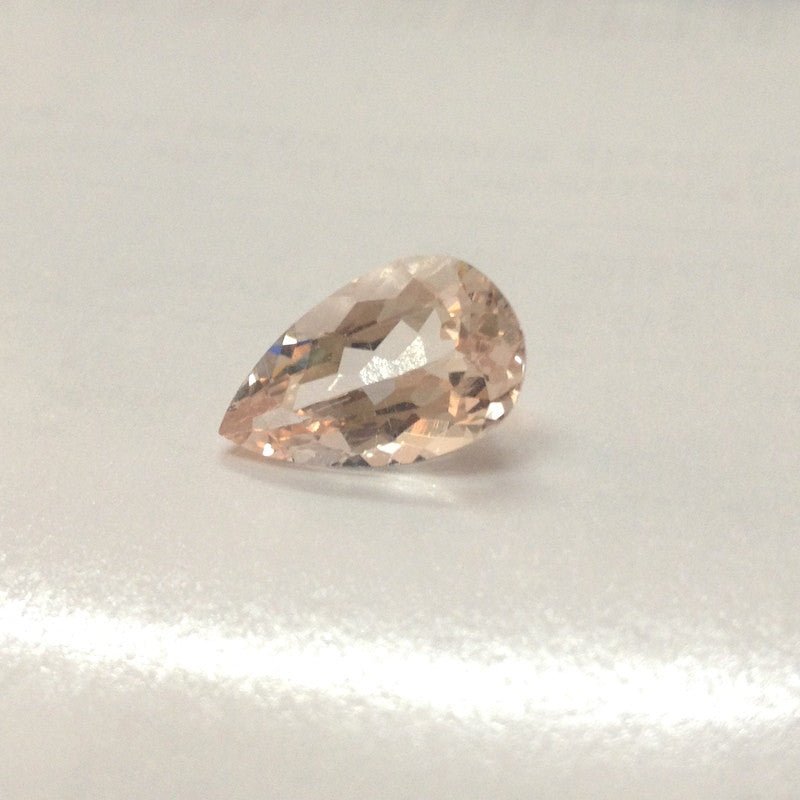 Reserved for Faye Peach Pear Morganite Engagement Ring 14K Rose Gold 8x12mm - Lord of Gem Rings