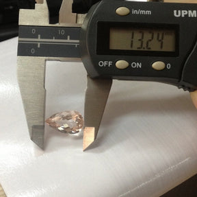 Reserved for Faye Peach Pear Morganite Engagement Ring 14K Rose Gold 8x12mm - Lord of Gem Rings