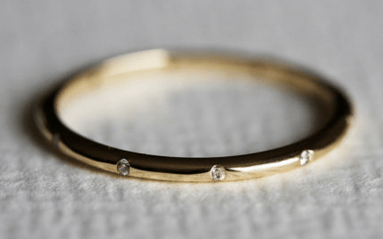 Reserved for fry  Moissanite Wedding Band Eternity Ring 14K White Gold