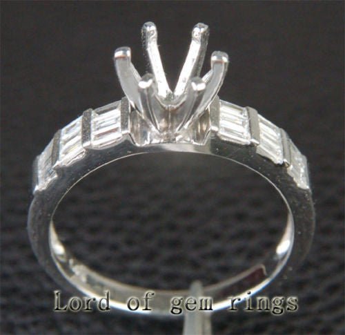 Reserved for greyhoundlady99,Custom Diamond Engagement Semi Mount Ring 14K White Gold - Lord of Gem Rings