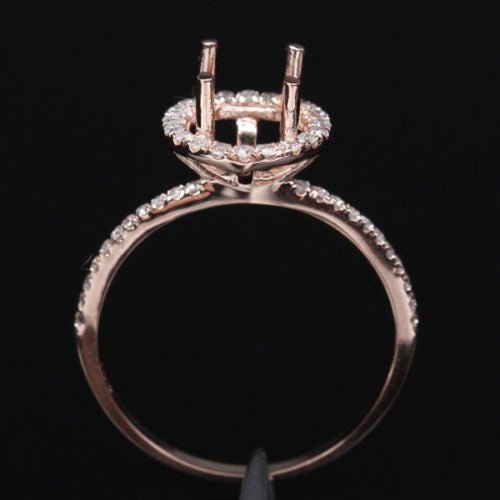 Reserved for GY Diamond Engagement Semi Mount Ring 14k gold 7mm Round - Lord of Gem Rings