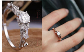 Reserved for GY- Oval Solitaire Morganite Engagement Ring 14K Rose Gold - Lord of Gem Rings