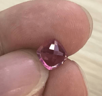 Reserved for Hope Cushion Pink Tourmaline Engagement Ring 14K Yellow Gold 8mm - Lord of Gem Rings