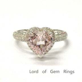 Reserved for Ian, 2nd payment, Custom Oval Moissanite Engagement Ring Pave Diamond Wedding 14K White Gold - Lord of Gem Rings