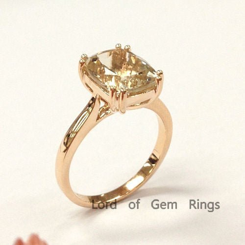 Reserved for iceandrea888 Cushion Morganite Engagement Ring 14K White Gold - Lord of Gem Rings