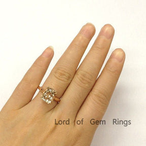 Reserved for iceandrea888 Cushion Morganite Engagement Ring 14K White Gold - Lord of Gem Rings