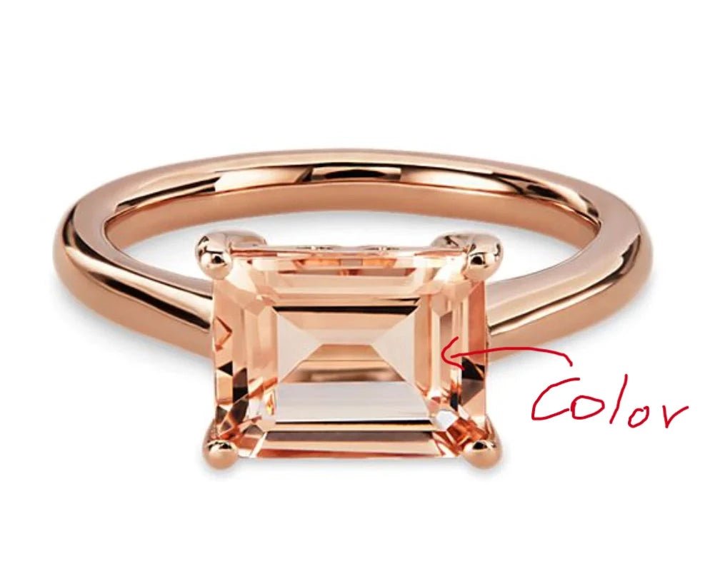 East west morganite ring on sale