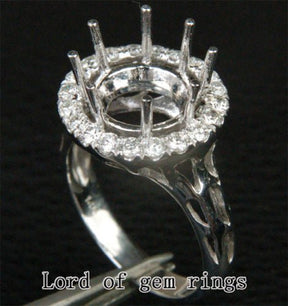 Reserved for inetliva Custom Dianond Semi Mount Ring 14K White Gold Setting - Lord of Gem Rings