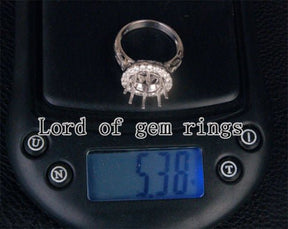 Reserved for inetliva Custom Dianond Semi Mount Ring 14K White Gold Setting - Lord of Gem Rings