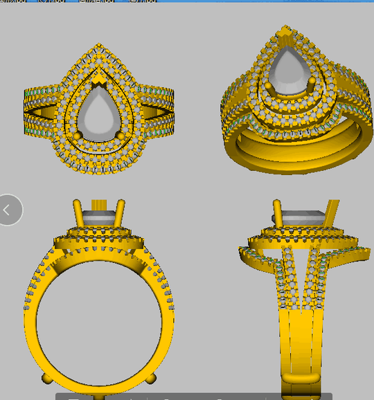 Reserved for Jamie Custom  Matching Ring Guard for Pear Morganite Ring 14K Rose Gold