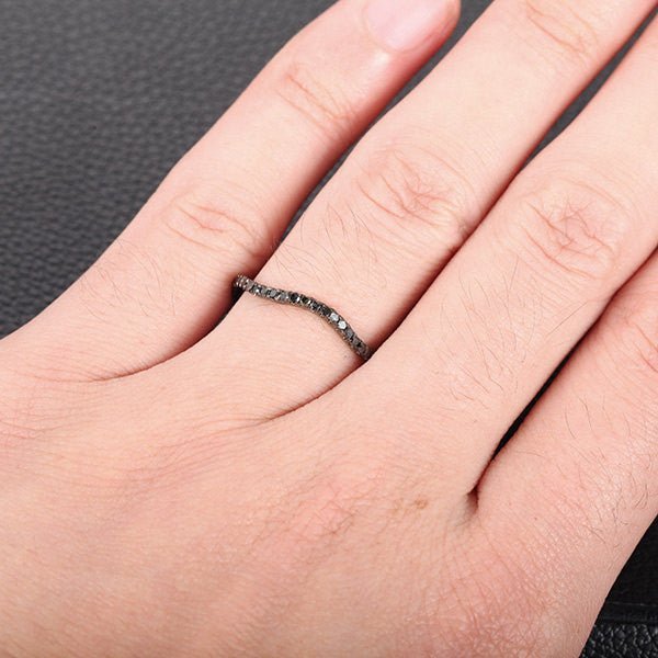 Reserved for jenniferjoan.2012, 14K Yellow Gold Black Diamonds Wedding Ring - Lord of Gem Rings