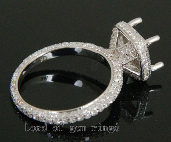 Reserved for Jody, Custom Diamond Semi Mount Ring for 10.3mm Round - Lord of Gem Rings