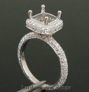 Reserved for Jody, Custom Diamond Semi Mount Ring for 10.3mm Round - Lord of Gem Rings