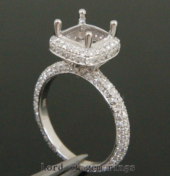 Reserved for Jody, Custom Diamond Semi Mount Ring for 10.3mm Round - Lord of Gem Rings