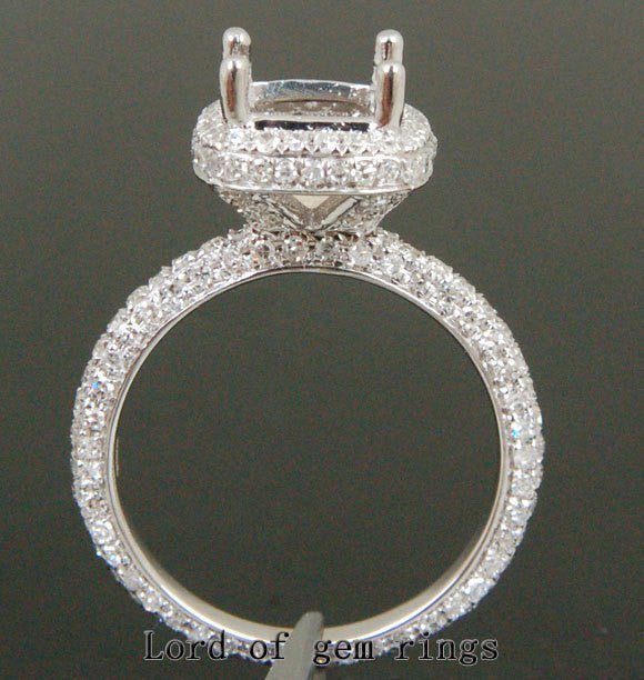 Reserved for Jody, Custom Diamond Semi Mount Ring for 10.3mm Round - Lord of Gem Rings