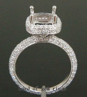 Reserved for Jody, Custom Diamond Semi Mount Ring for 10.3mm Round - Lord of Gem Rings