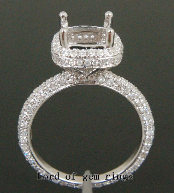 Reserved for Jody, Custom Diamond Semi Mount Ring for 10.3mm Round - Lord of Gem Rings