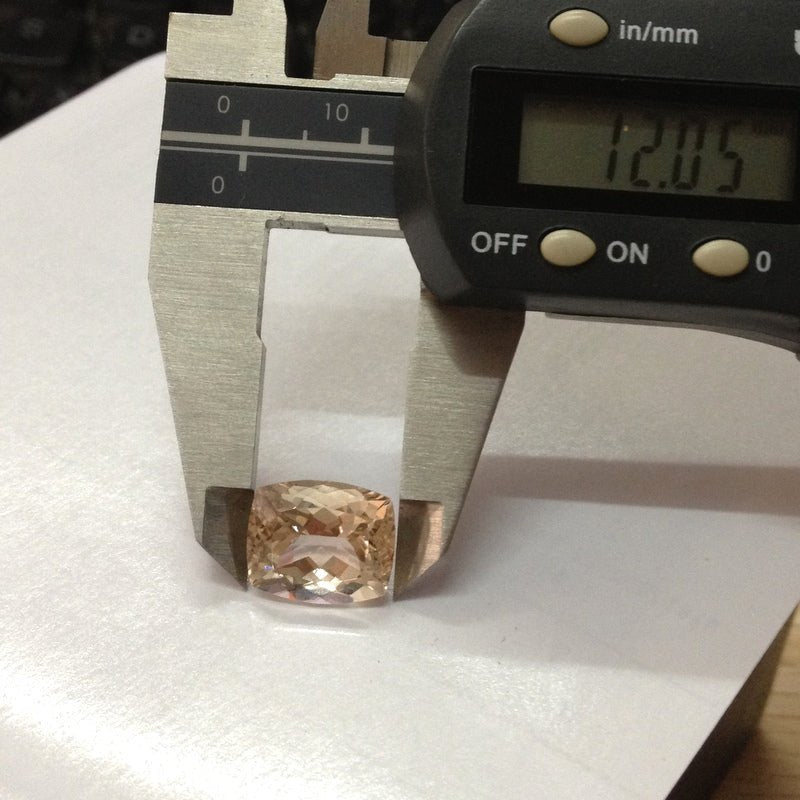 Reserved for John champagne Cushion Morganite stone 10x12mm - Lord of Gem Rings