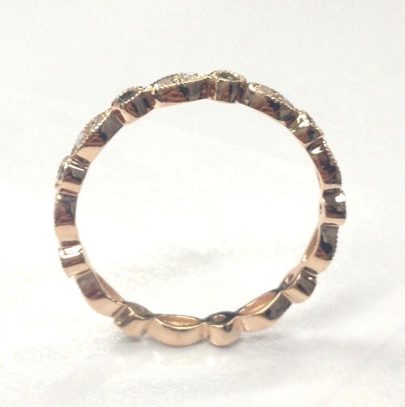 Reserved for John Peridot Diamond Eternity Anniversary Ring,14K Yellow Gold - Lord of Gem Rings