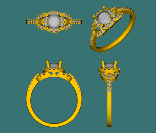 Reserved for Josh Diamond  Semi Mount Ring 14K White Gold  Round 5.5mm