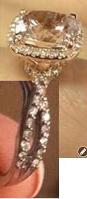 Reserved for JP 1st payment 7.5mm Round FB Moissanie Ring Infinite Love Shank 14K Rose Gold - Lord of Gem Rings
