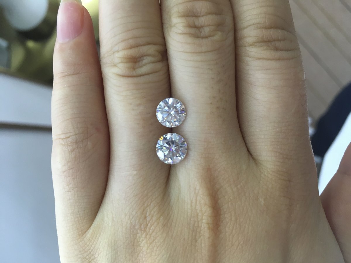 Reserved for JP 1st payment 7.5mm Round FB Moissanie Ring Infinite Love Shank 14K Rose Gold - Lord of Gem Rings