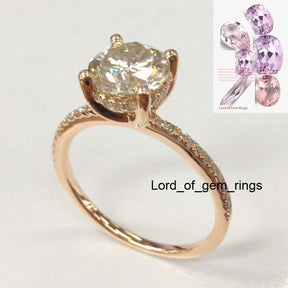 Reserved for Jy Diamond Semi Mount Ring & Matching Diamond Band Under Halo 14K Gold 7mm - Lord of Gem Rings