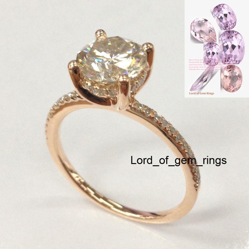 Reserved for Jy Diamond Semi Mount Ring & Matching Diamond Band Under Halo 14K Gold 7mm - Lord of Gem Rings