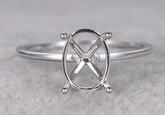 Reserved for Kassandra Custom Semi Mount Ring 10K Rose Gold for round - Lord of Gem Rings