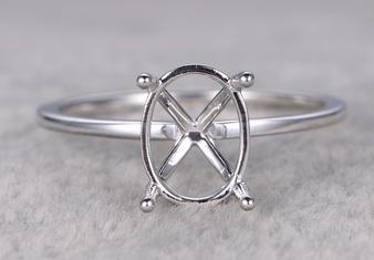 Reserved for Kassandra Custom Semi Mount Ring 10K Rose Gold for round - Lord of Gem Rings