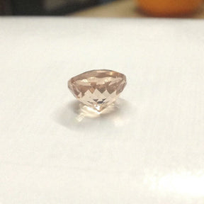 Reserved for Katherine Round PInk Morganite Ring VS Diamonds 14K Rose Gold 9mm - Lord of Gem Rings