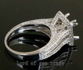 Reserved for Ken, 2nd payment Diamond Princess Semi mount Ring 14K White Gold Setting - Lord of Gem Rings