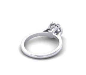 Reserved for Kendra - Custom Bezel Set Semi Mount Ring 14K White Gold - Lord of Gem Rings