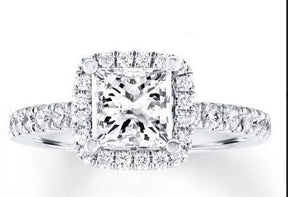 Reserved for Kendra Diamond Semi Mount Ring 14K White Gold Princess - Lord of Gem Rings