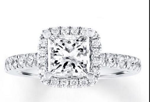 Reserved for Kendra Diamond Semi Mount Ring 14K White Gold Princess - Lord of Gem Rings