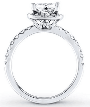 Reserved for Kendra Diamond Semi Mount Ring 14K White Gold Princess - Lord of Gem Rings