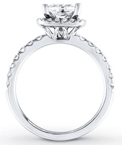 Reserved for Kendra Diamond Semi Mount Ring 14K White Gold Princess - Lord of Gem Rings
