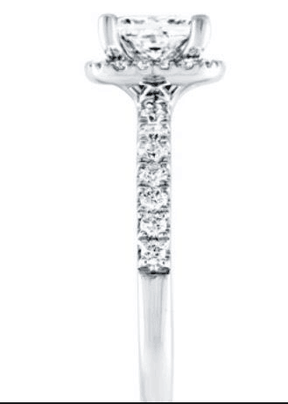 Reserved for Kendra Diamond Semi Mount Ring 14K White Gold Princess - Lord of Gem Rings