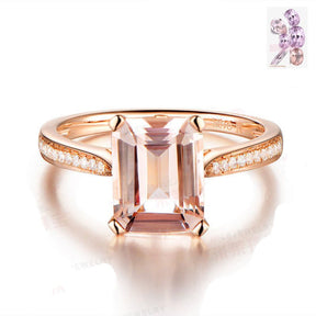Reserved for kirkwgretc Matching band for Emerald Cut Morganite Engagement Ring - Lord of Gem Rings