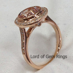 Reserved for Kmel Round champagne Moissanite Ring 14K Rose Gold Bezel - Lord of Gem Rings