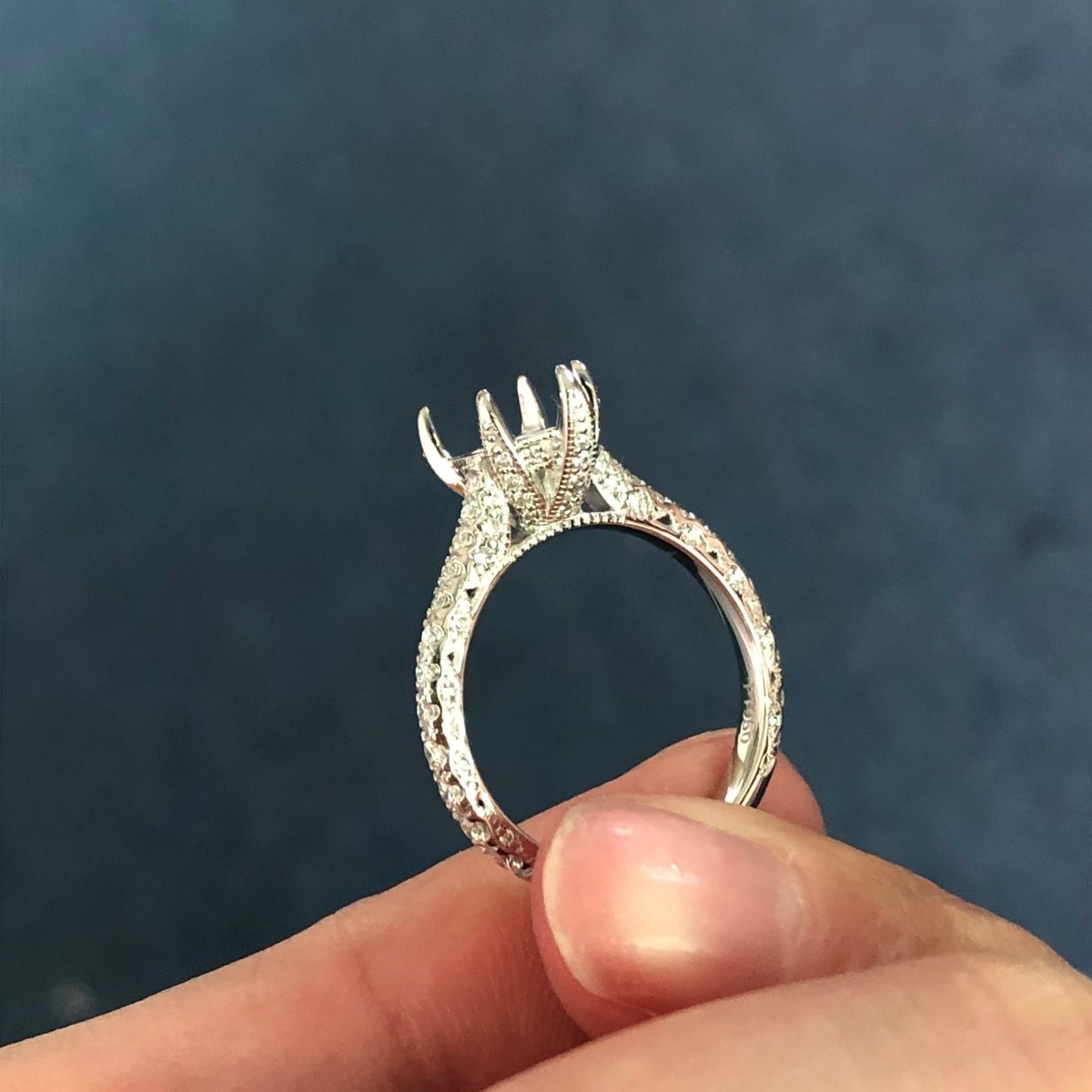 Reserved for KND - Diamond Matching Wedding Band Milgrains Platinum - Lord of Gem Rings