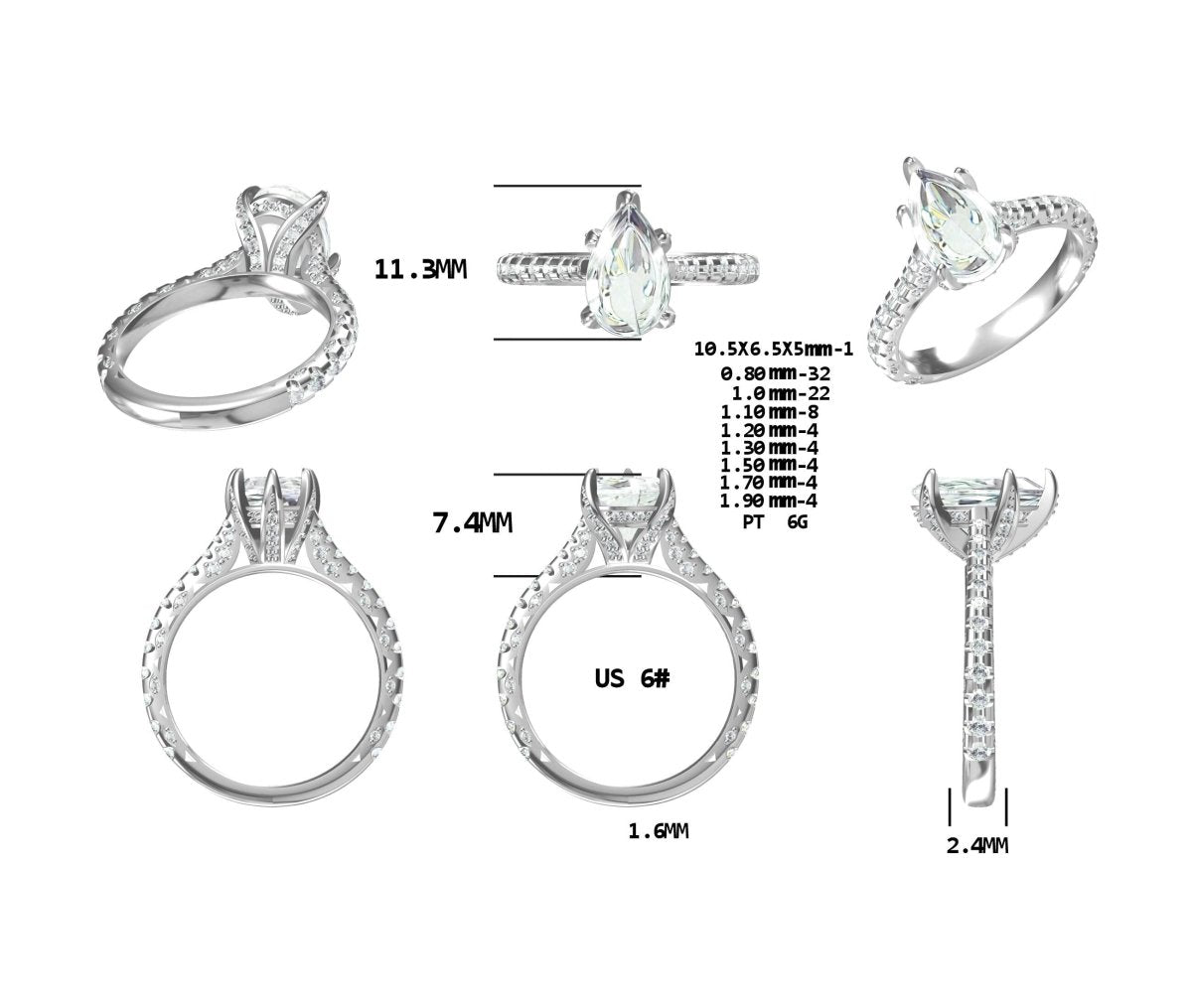 Reserved for KND - Diamond Matching Wedding Band Milgrains Platinum - Lord of Gem Rings