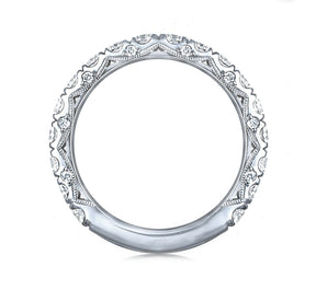 Reserved for KND - Diamond Matching Wedding Band Milgrains Platinum - Lord of Gem Rings